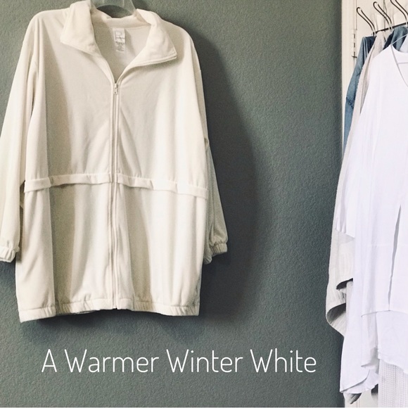 Winter White Long Velour Parka - Picture 10 of 13